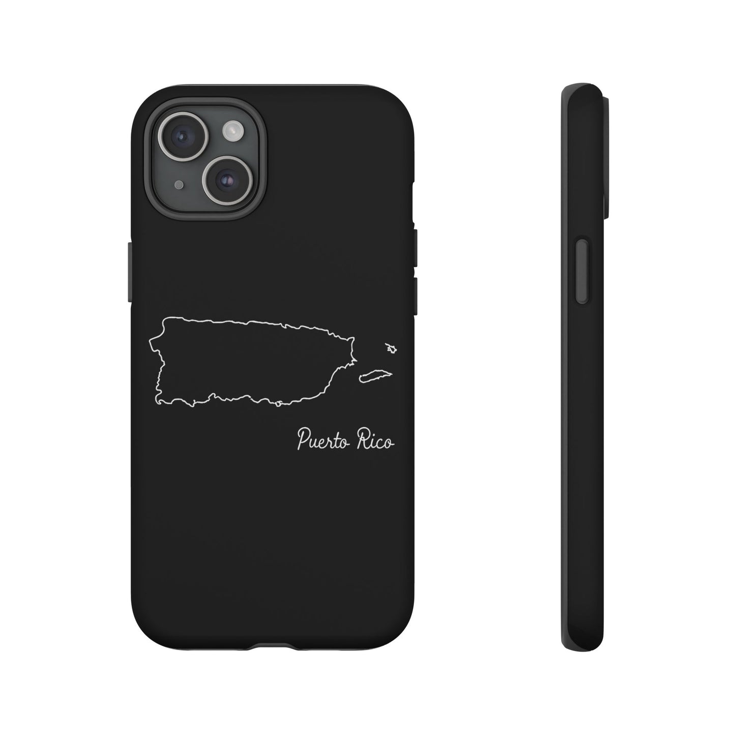 Puerto Rico Outline Phone Case – Minimal Country Map Tough Case (iPhone, Samsung, Pixel)
