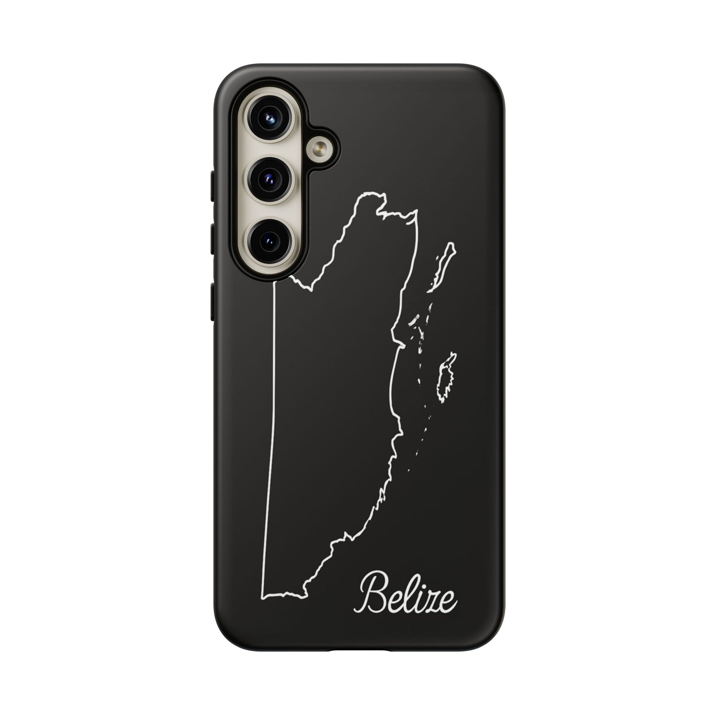 Belize Outline Phone Case – Minimal Country Map Tough Case (iPhone, Samsung, Pixel)