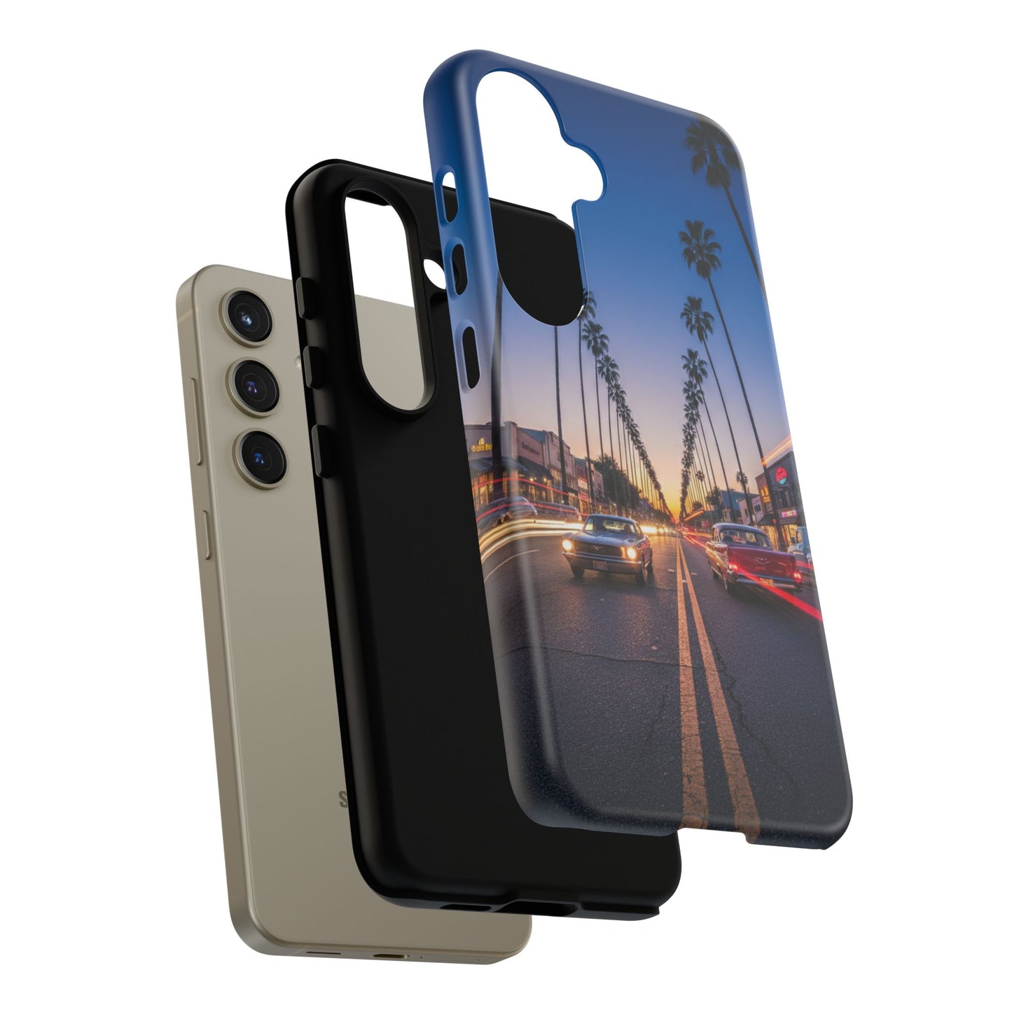 LA Sunset Boulevard Phone Case | Palm Tree Sunset Aesthetic | City Night Tough Case