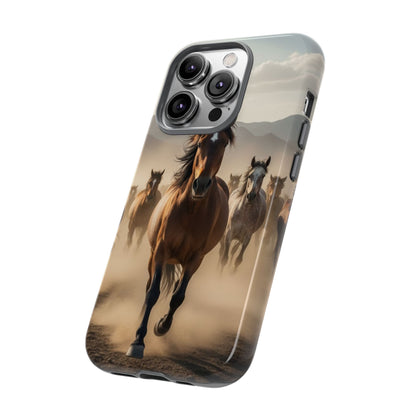 Running Horses Phone Case | Wild Mustang Herd Tough Protective Cover