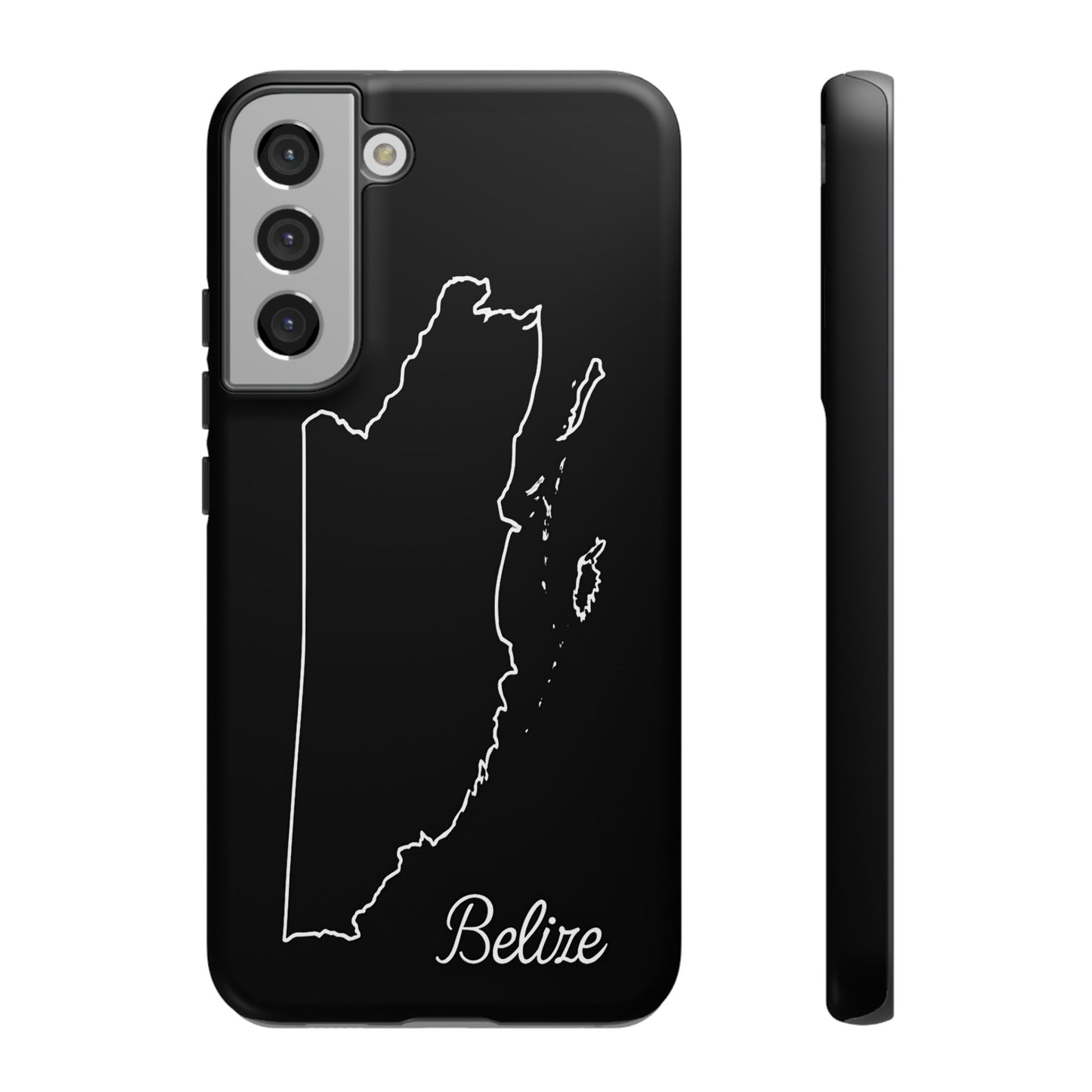 Belize Outline Phone Case – Minimal Country Map Tough Case (iPhone, Samsung, Pixel)