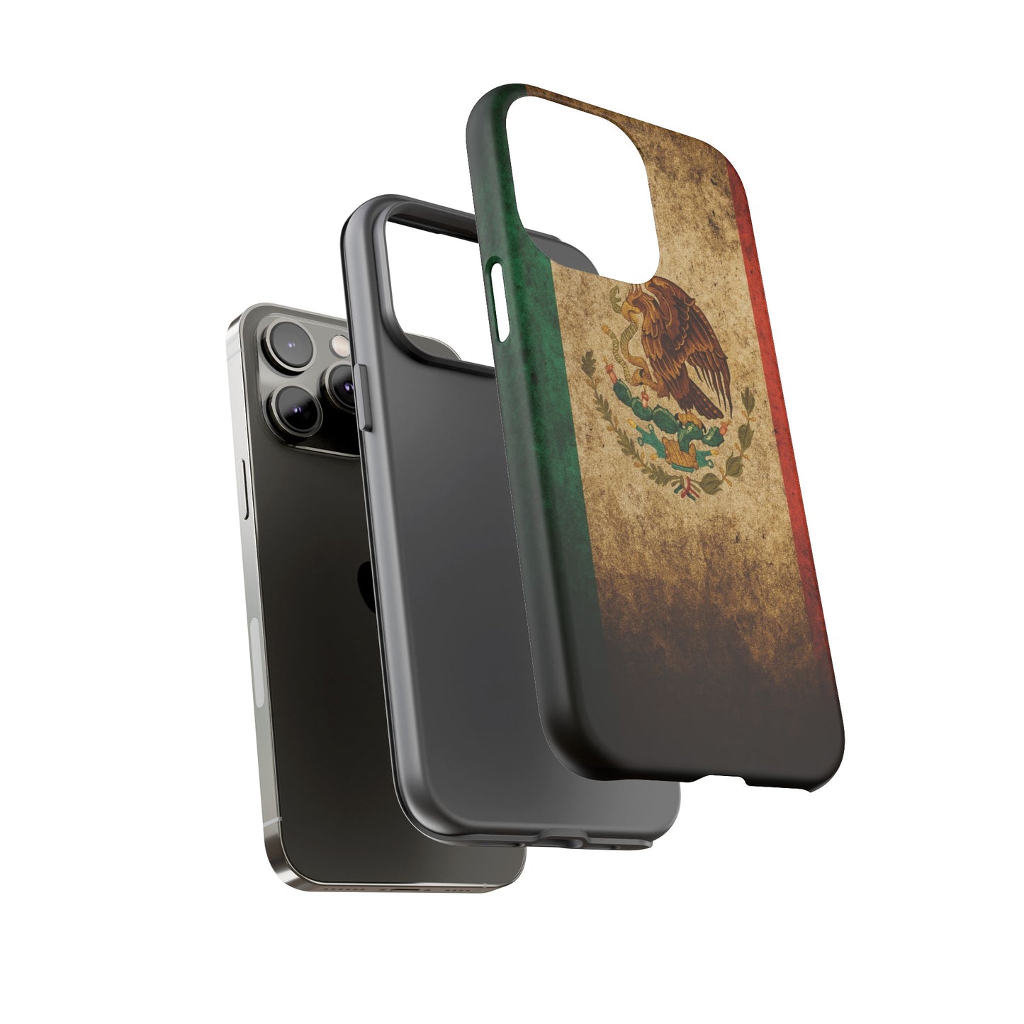 Vintage Mexico Flag Phone Case – Mexican Pride Grunge Flag Aesthetic Tough Case
