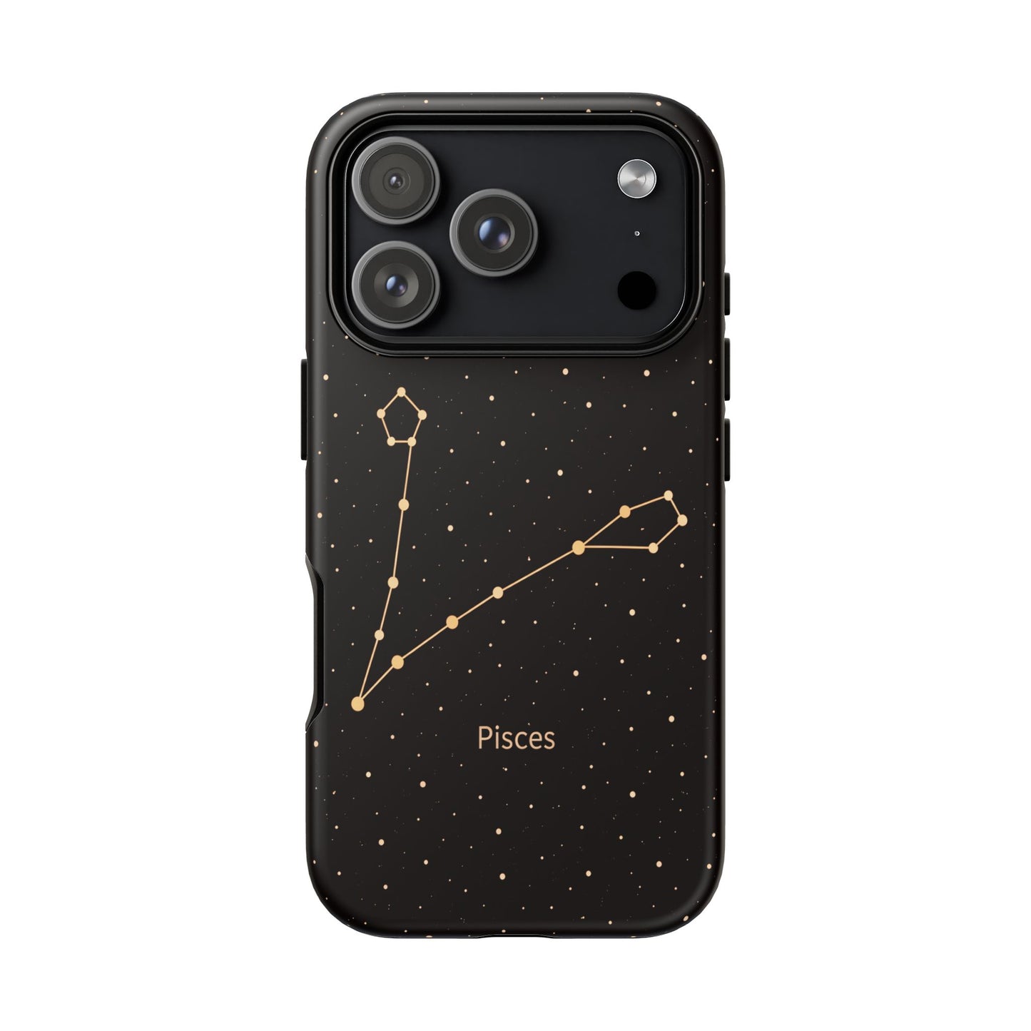 Pisces Zodiac Constellation Phone Case – Luxe Gold Celestial Cover