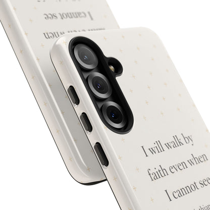 Walk by Faith Phone Case 2 Corinthians 5:7 Christian Bible Cover