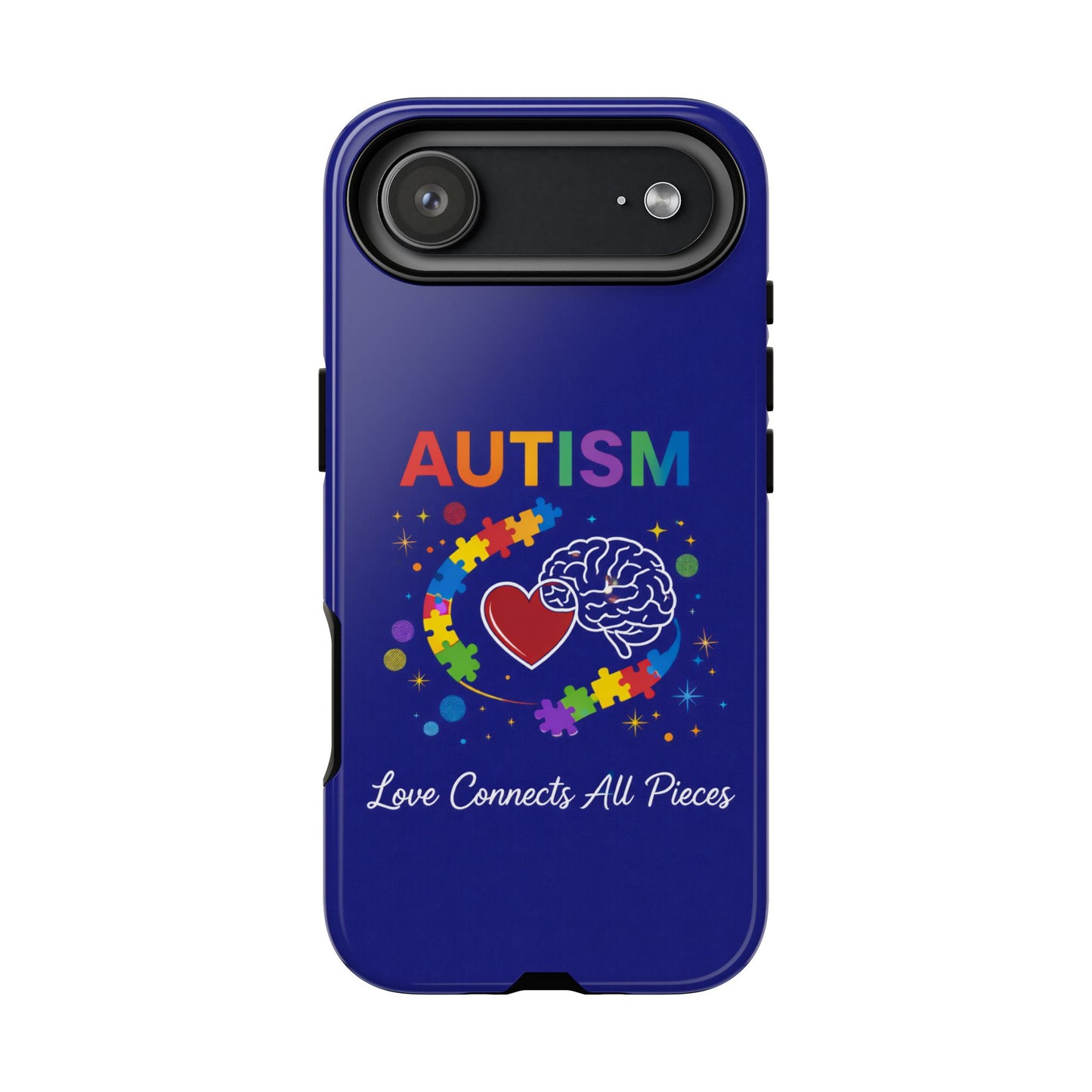 Autism Awareness Tough Case – "Love Connects All Pieces" Phone Case for Iphone, Samsung Galaxy and Pixel