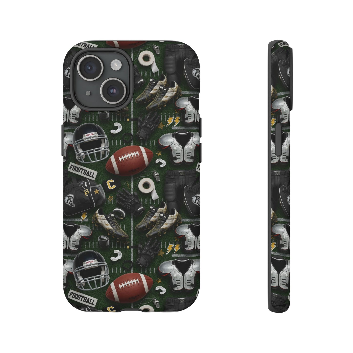 Football Pattern Phone Case – Sports Fan Tough Protective Game Day Case