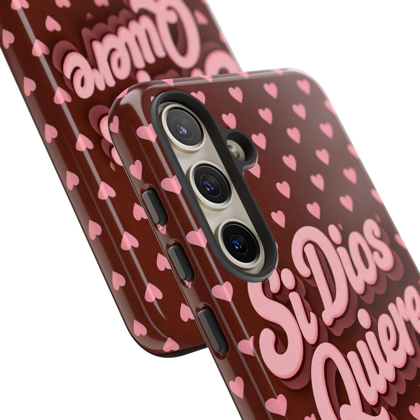 Si Dios Quiere Phone Case Latina Aesthetic Pink Hearts iPhone Samsung