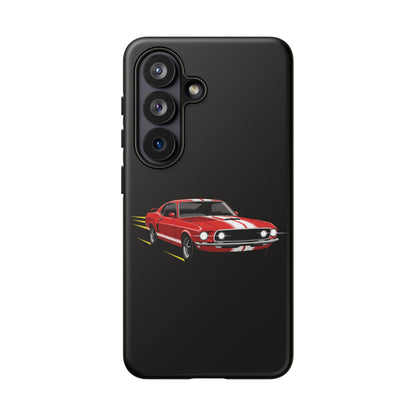 Red Muscle Car Phone Case – Classic Car Racing Tough Protective Case