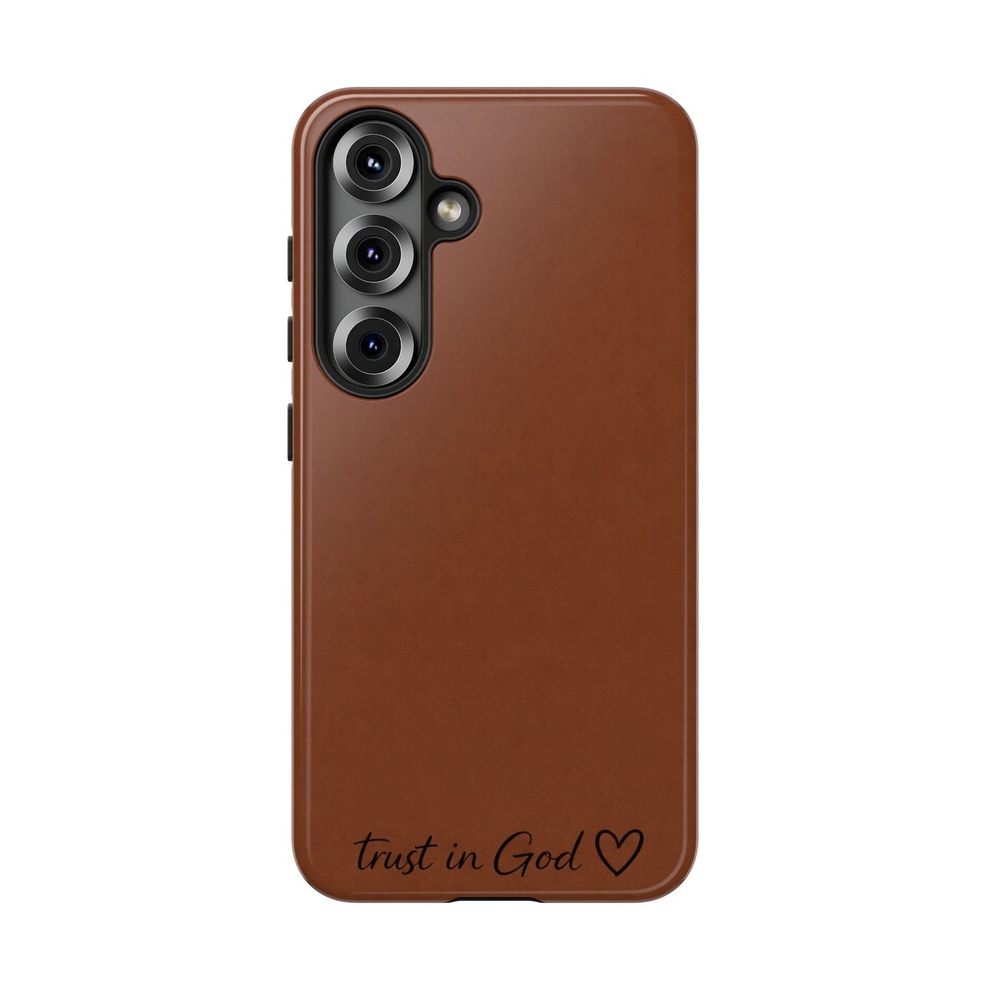 Trust in God Phone Case – Brown Christian Tough Cover