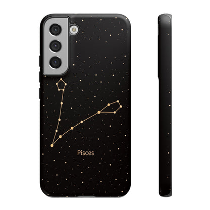 Pisces Zodiac Constellation Phone Case – Luxe Gold Celestial Cover