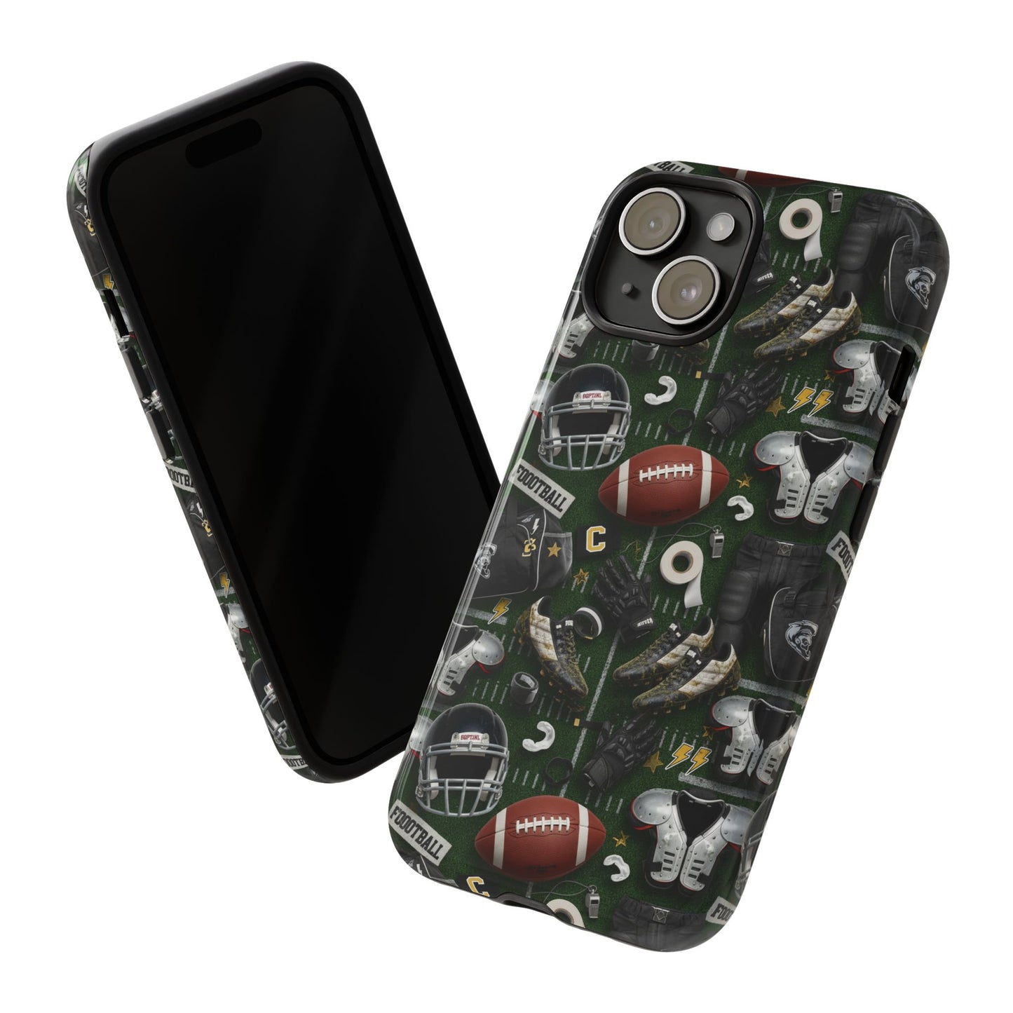Football Pattern Phone Case – Sports Fan Tough Protective Game Day Case