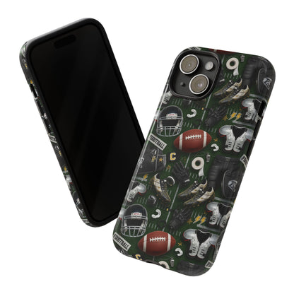 Football Pattern Phone Case – Sports Fan Tough Protective Game Day Case
