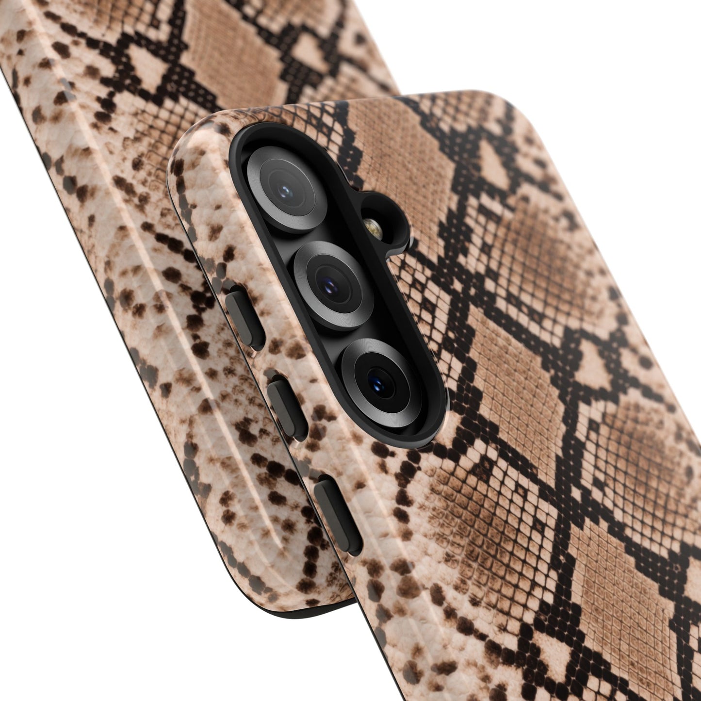 Snake Print Phone Case – Brown Python Pattern Slim Protective Cover for Iphone, Samsung Galaxy and Pixel