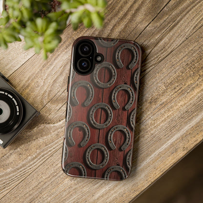 Rustic Horseshoe Western Phone Case – Cowboy Country Ranch Tough Case