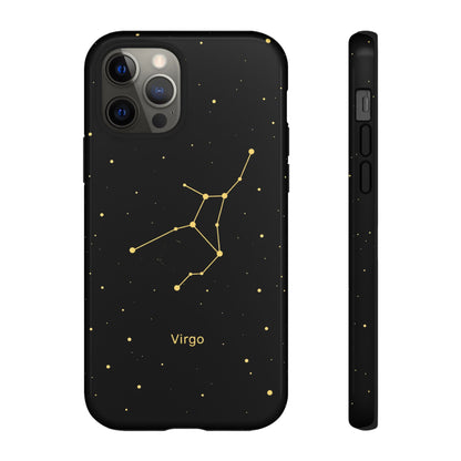 Virgo Zodiac Constellation Phone Case – Luxe Gold Celestial Cover