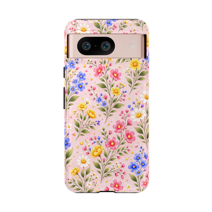 Wildflower Floral Phone Case Vintage Spring Meadow Tough Cover
