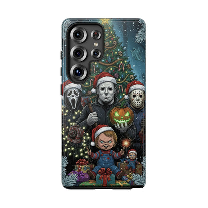 Christmas Horror Phone Case – Festive Slasher Collage Tough Case (iPhone, Samsung, Pixel)