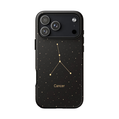 Cancer Zodiac Constellation Phone Case – Luxe Gold Celestial Cover