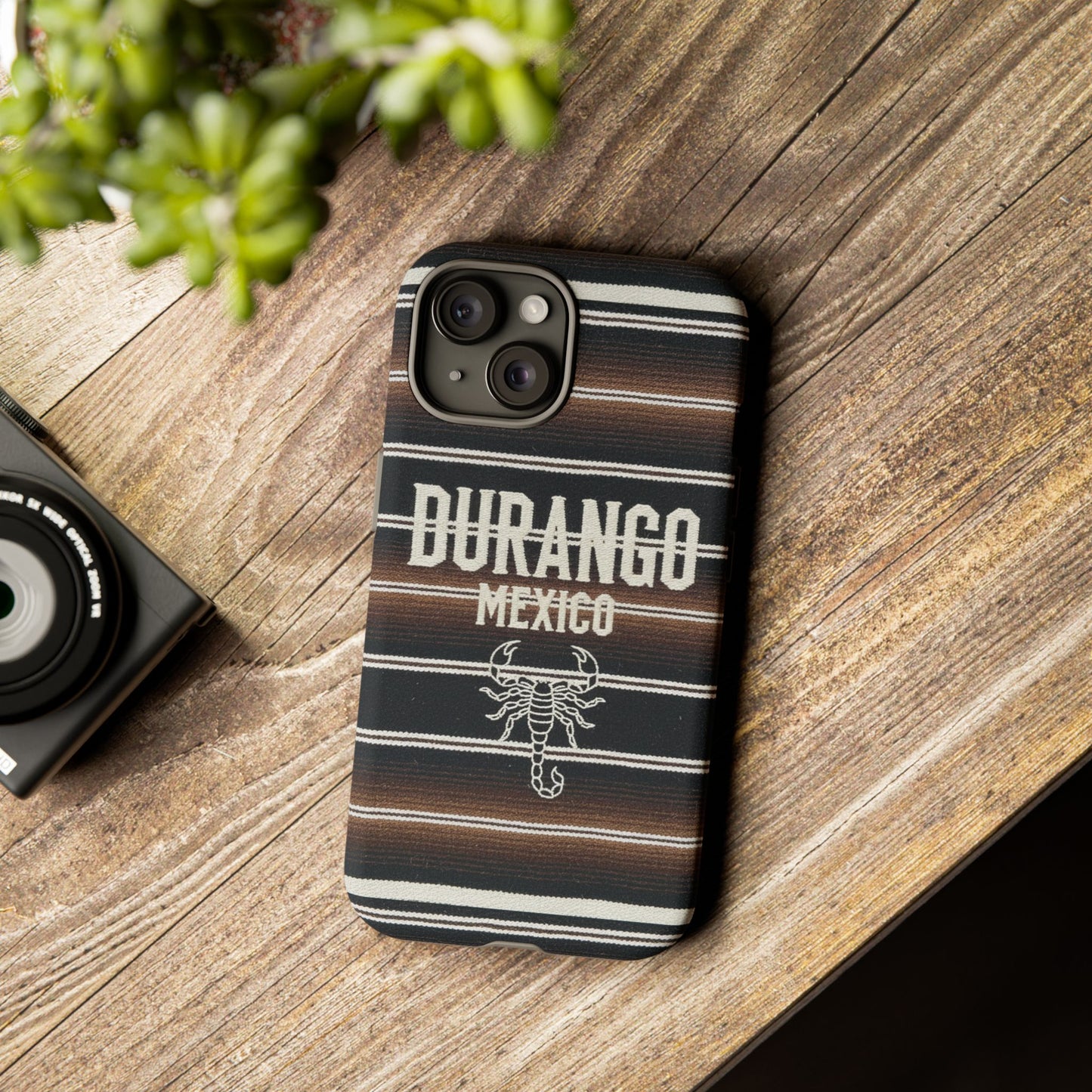 Durango Mexico Phone Case | Serape Scorpion Western Design | Mexican Heritage Tough Case for iPhone & Samsung