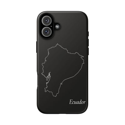 Ecuador Outline Phone Case – Minimal Country Map Tough Case (iPhone, Samsung, Pixel)