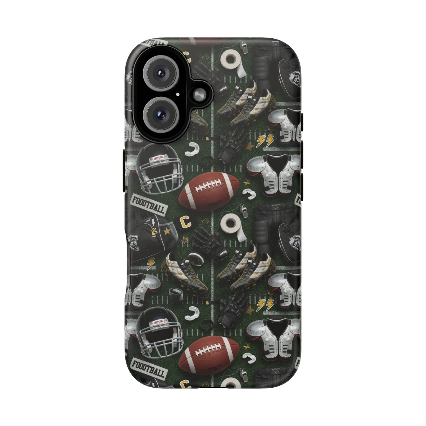Football Pattern Phone Case – Sports Fan Tough Protective Game Day Case