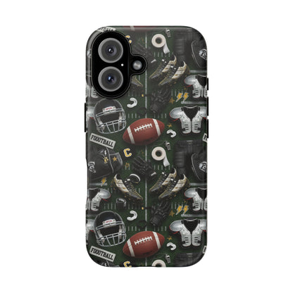 Football Pattern Phone Case – Sports Fan Tough Protective Game Day Case