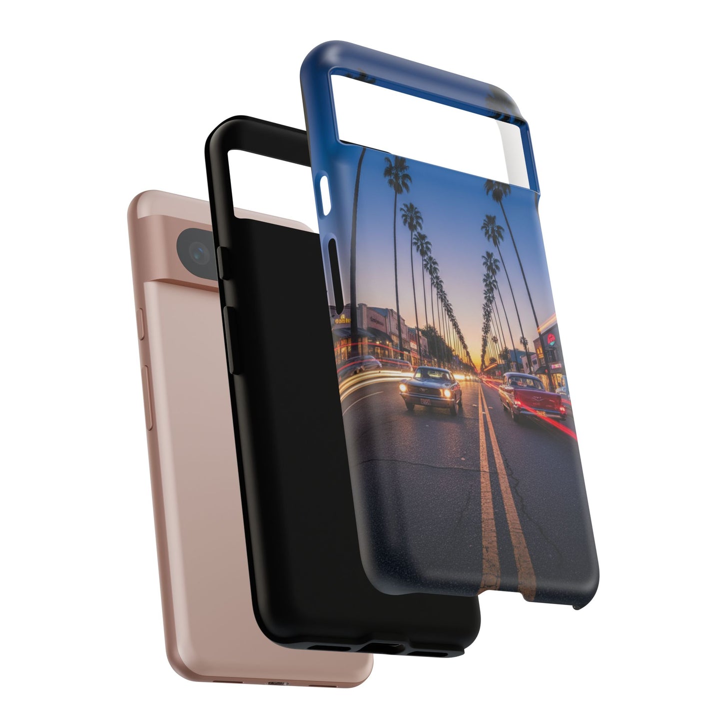 LA Sunset Boulevard Phone Case | Palm Tree Sunset Aesthetic | City Night Tough Case