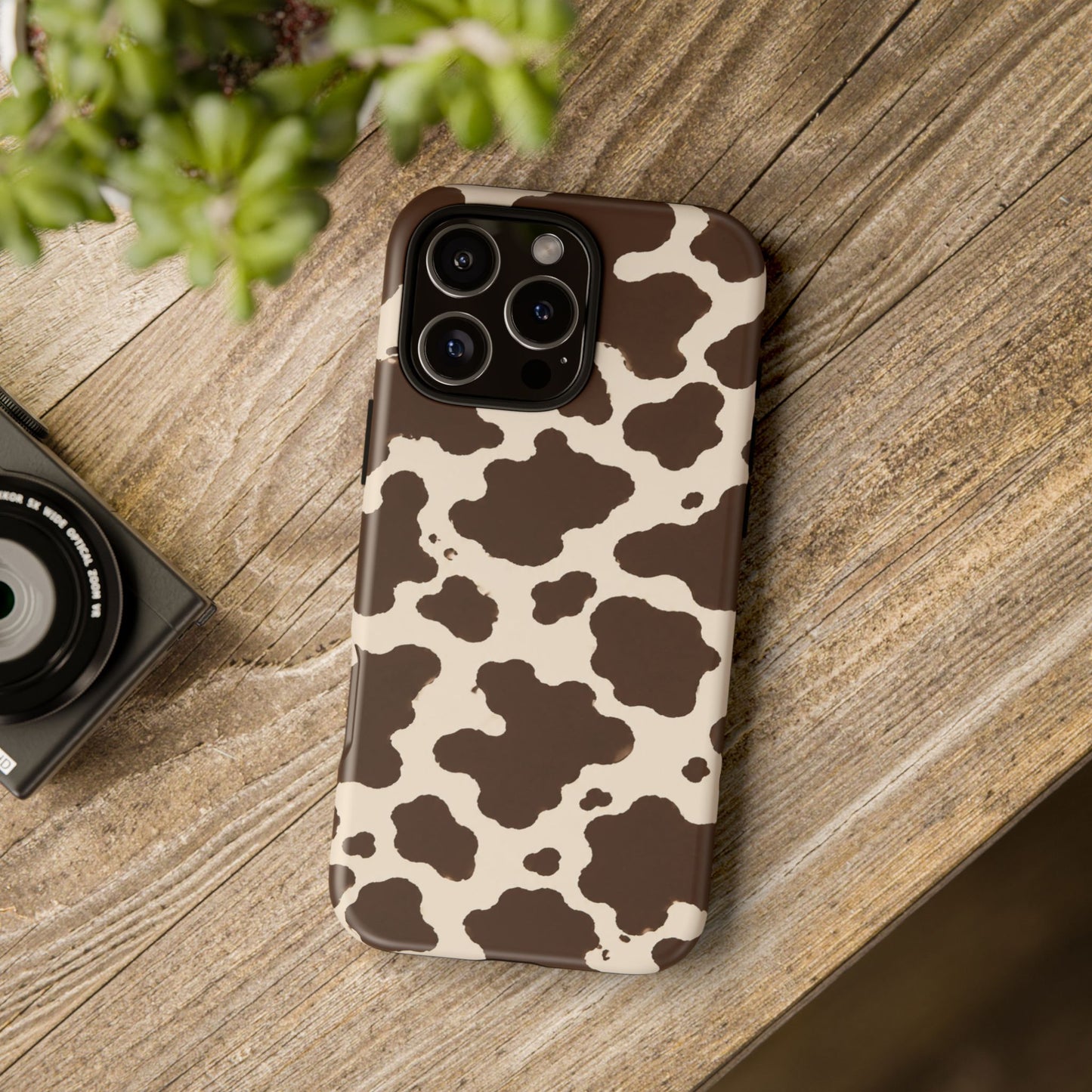 Western Cow Print Tough Phone Case for iPhone Samsung Galaxy Pixel