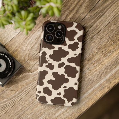 Western Cow Print Tough Phone Case for iPhone Samsung Galaxy Pixel
