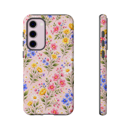 Wildflower Floral Phone Case Vintage Spring Meadow Tough Cover