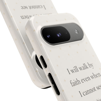Walk by Faith Phone Case 2 Corinthians 5:7 Christian Bible Cover