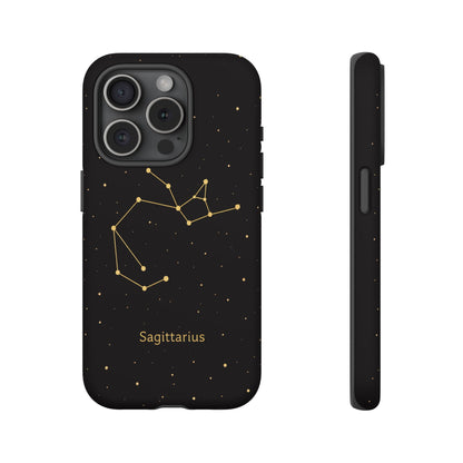 Sagittarius Zodiac Constellation Phone Case – Luxe Gold Celestial Cover