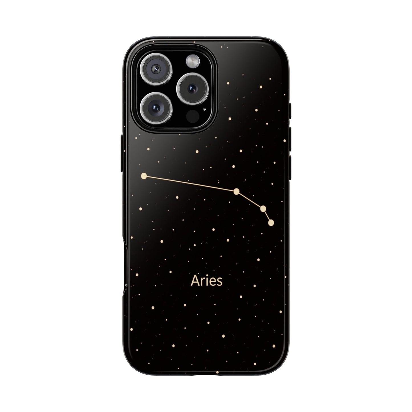 Aries Zodiac Constellation Phone Case – Luxe Gold Celestial Cover
