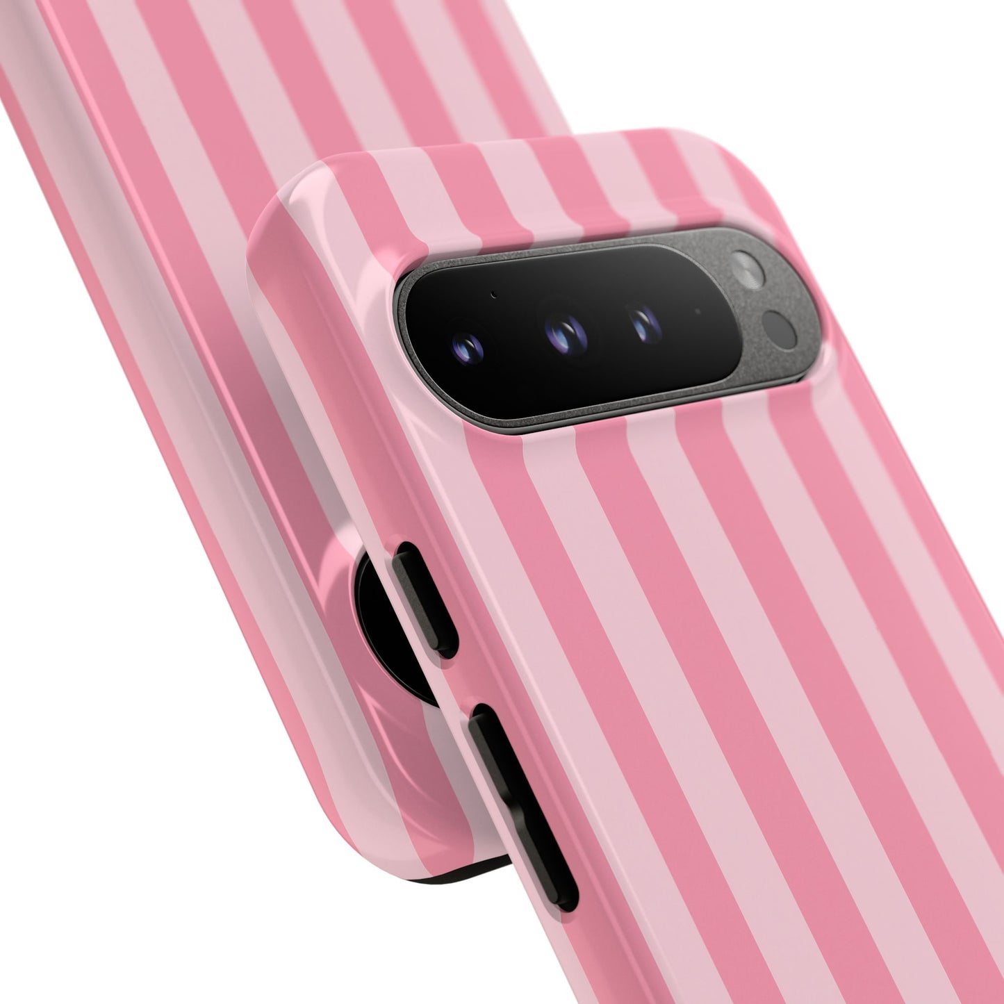Pink Stripe Phone Case – Pastel Coquette Aesthetic Tough Protective Case