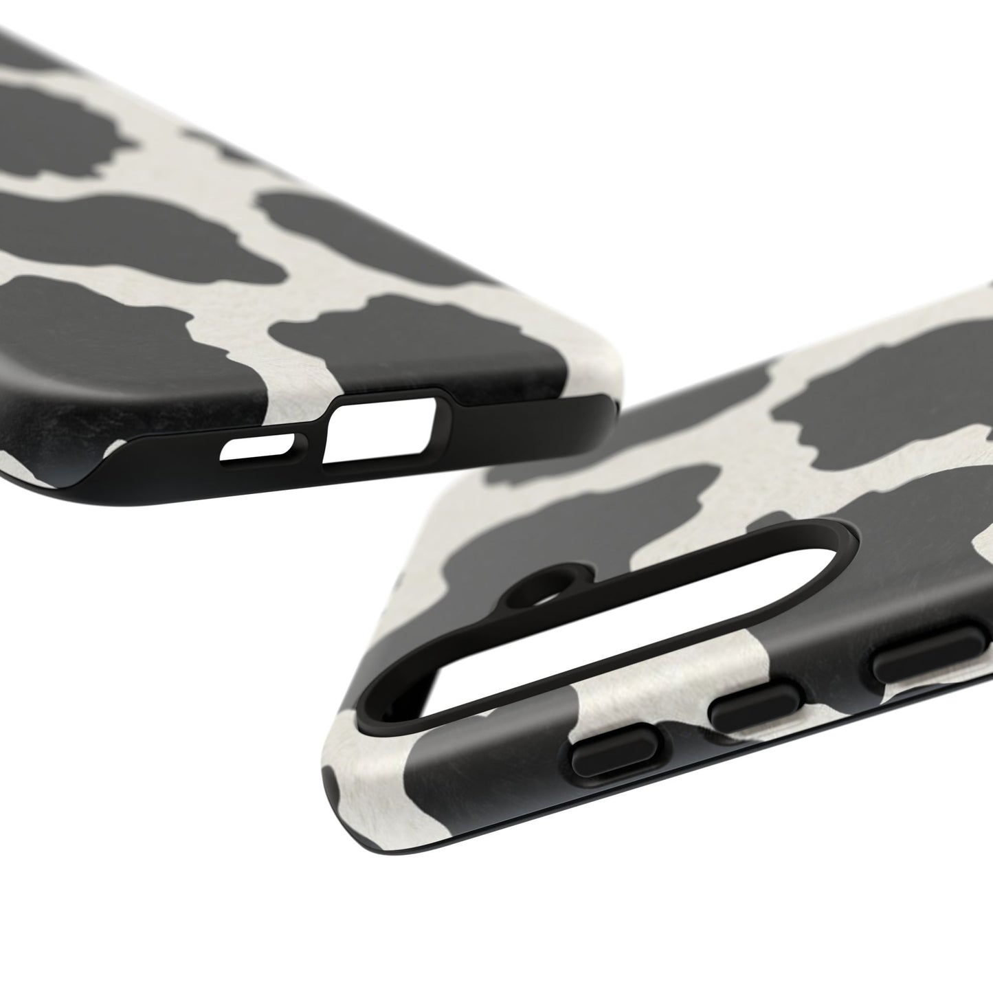 Black & White Cow Print Phone Case | Aesthetic Tough Protective Case