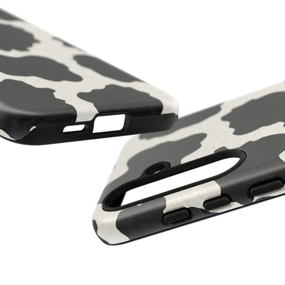 Black & White Cow Print Phone Case | Aesthetic Tough Protective Case