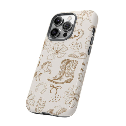 Western Cowgirl Phone Case for iPhone Samsung Galaxy Pixel Tough Case