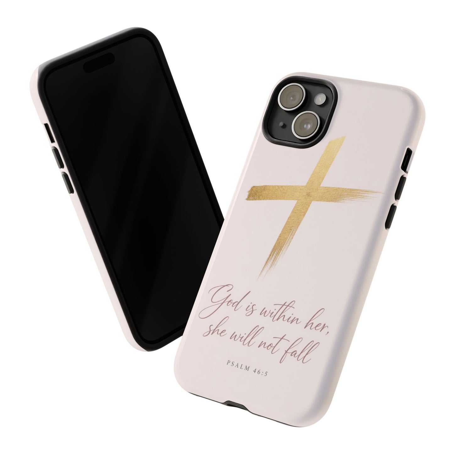 Psalm 46:5 God Is Within Her Christian Cross Phone Case Faith Gift