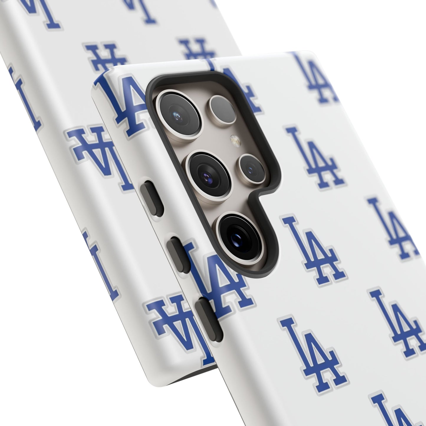 Blue LA Monogram Pattern Phone Case | Minimal Baseball Inspired Tough Cover