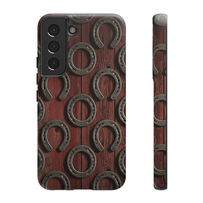 Rustic Horseshoe Western Phone Case – Cowboy Country Ranch Tough Case