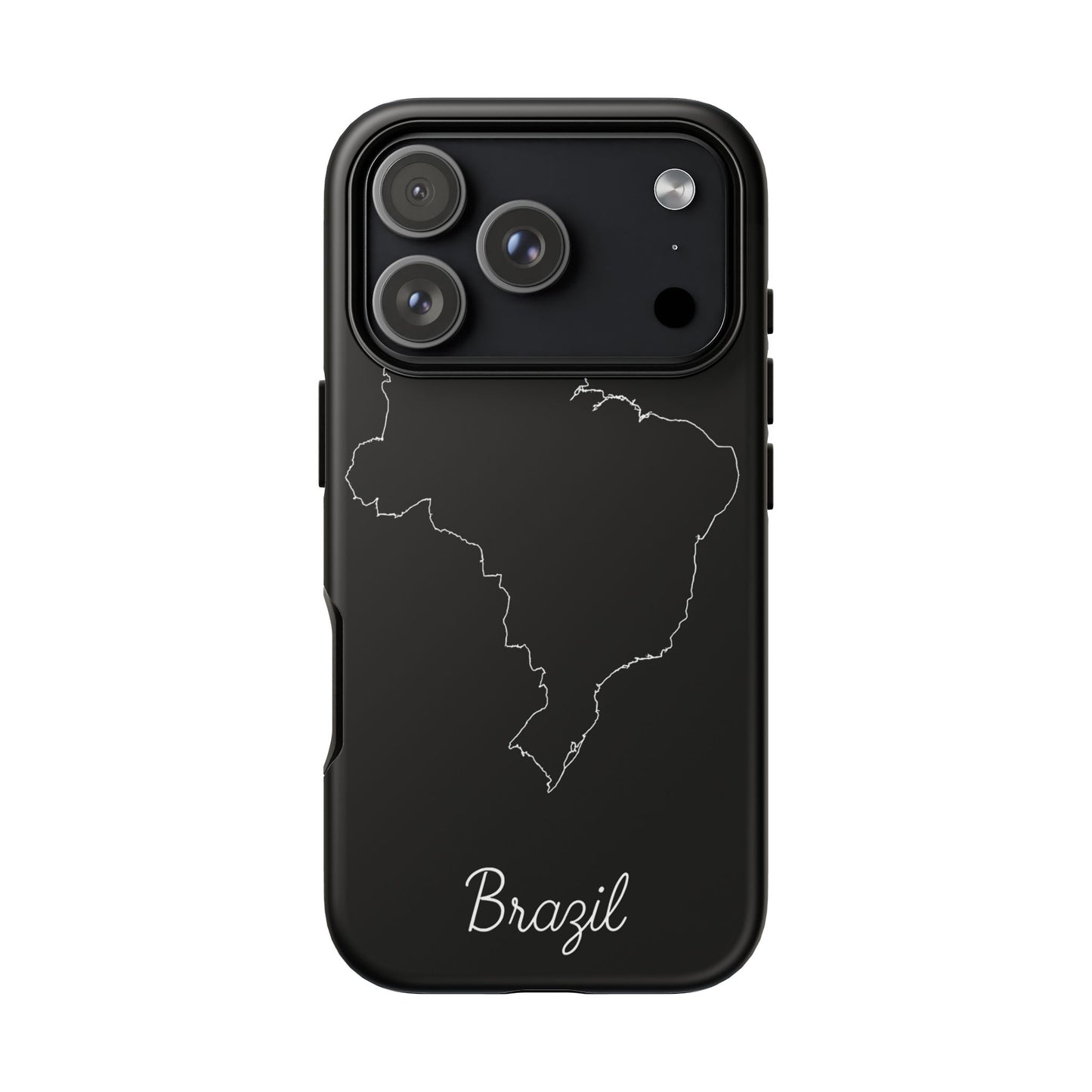 Brazil Outline Phone Case – Minimal Country Map Tough Case (iPhone, Samsung, Pixel)