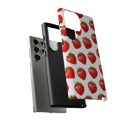 Cute Strawberry Phone Case – Aesthetic Fruit Pattern Protective Cover for Iphone, Samsung Galaxy and Pixel
