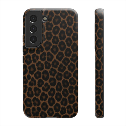 Brown Leopard Print Phone Case | Classic Animal Print Aesthetic Tough Protective Case