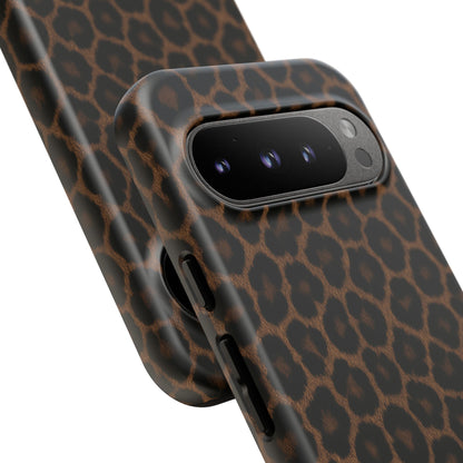 Brown Leopard Print Phone Case | Classic Animal Print Aesthetic Tough Protective Case