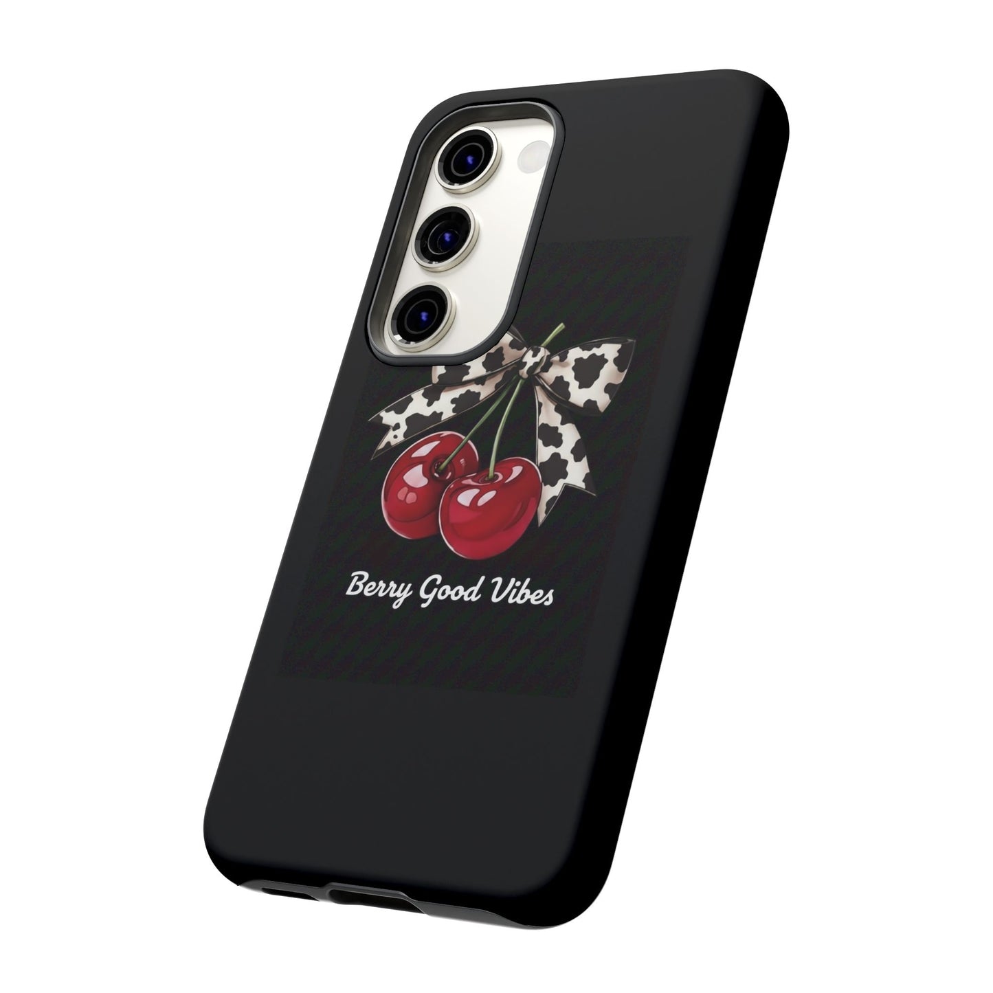 Cherry Cow Print Phone Case | Coquette Bow Aesthetic | Tough Protective Case