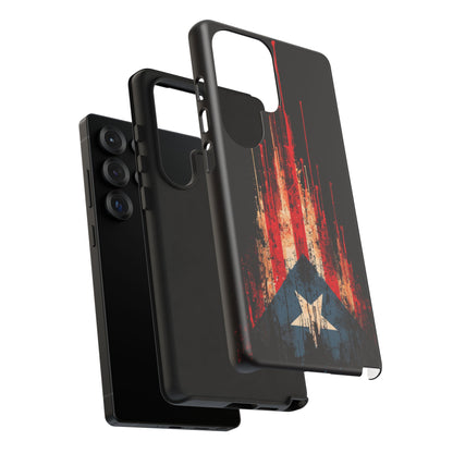 Puerto Rico Flag Phone Case | Distressed Puerto Rican Flag Tough Case | Boricua Pride Protective iPhone Samsung Cover