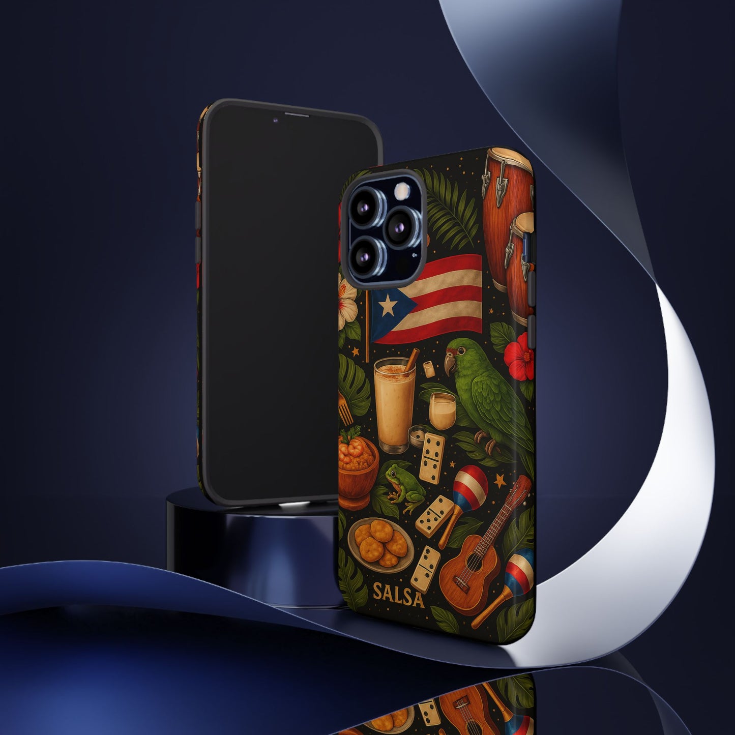 Puerto Rican Culture Phone Case | Boricua Icons Caribbean Aesthetic Tough Protective Case