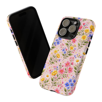 Wildflower Floral Phone Case Vintage Spring Meadow Tough Cover