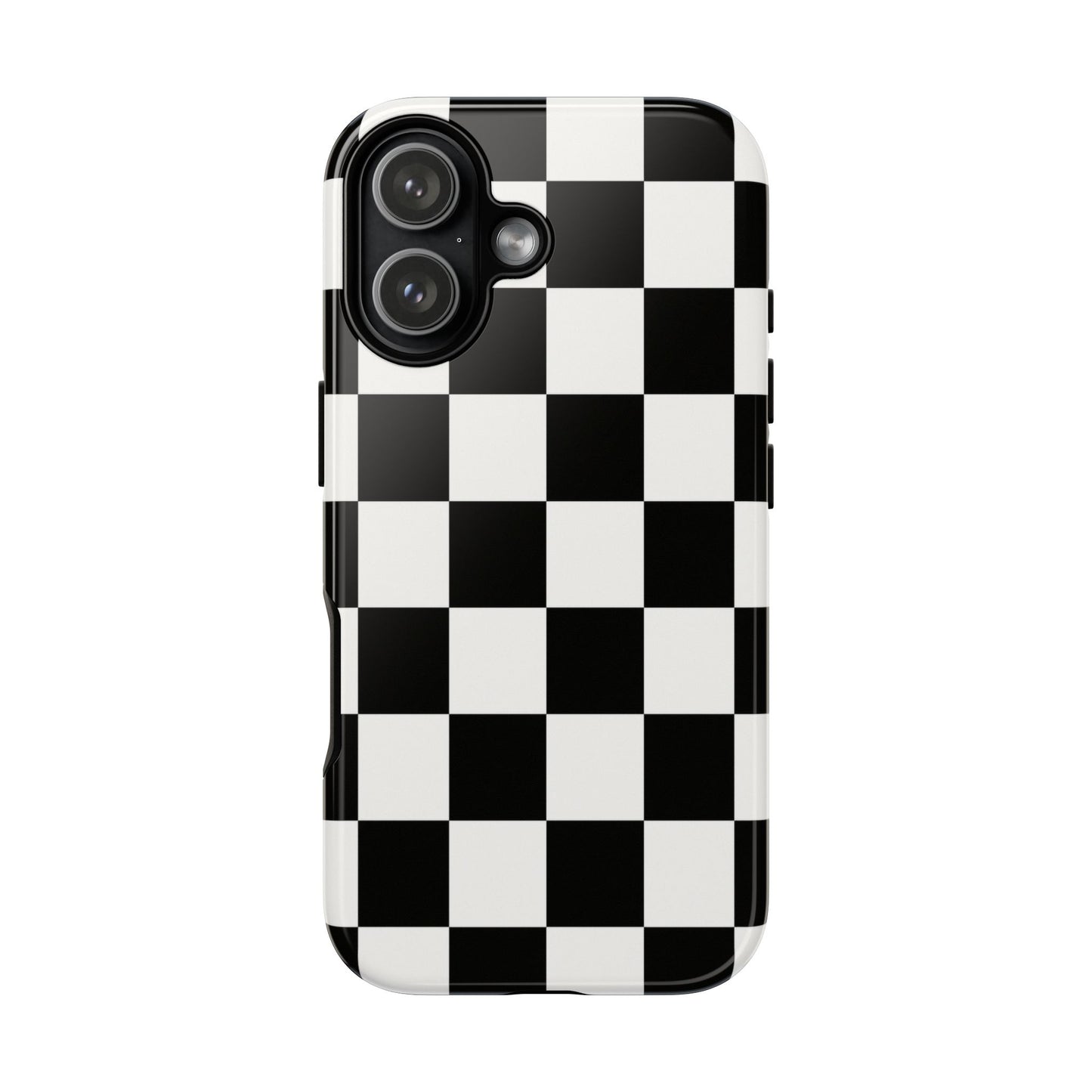 Black & White Checkerboard Phone Case – Classic Aesthetic Tough Protective Case for Iphone, Samsung Galaxy and Pixel