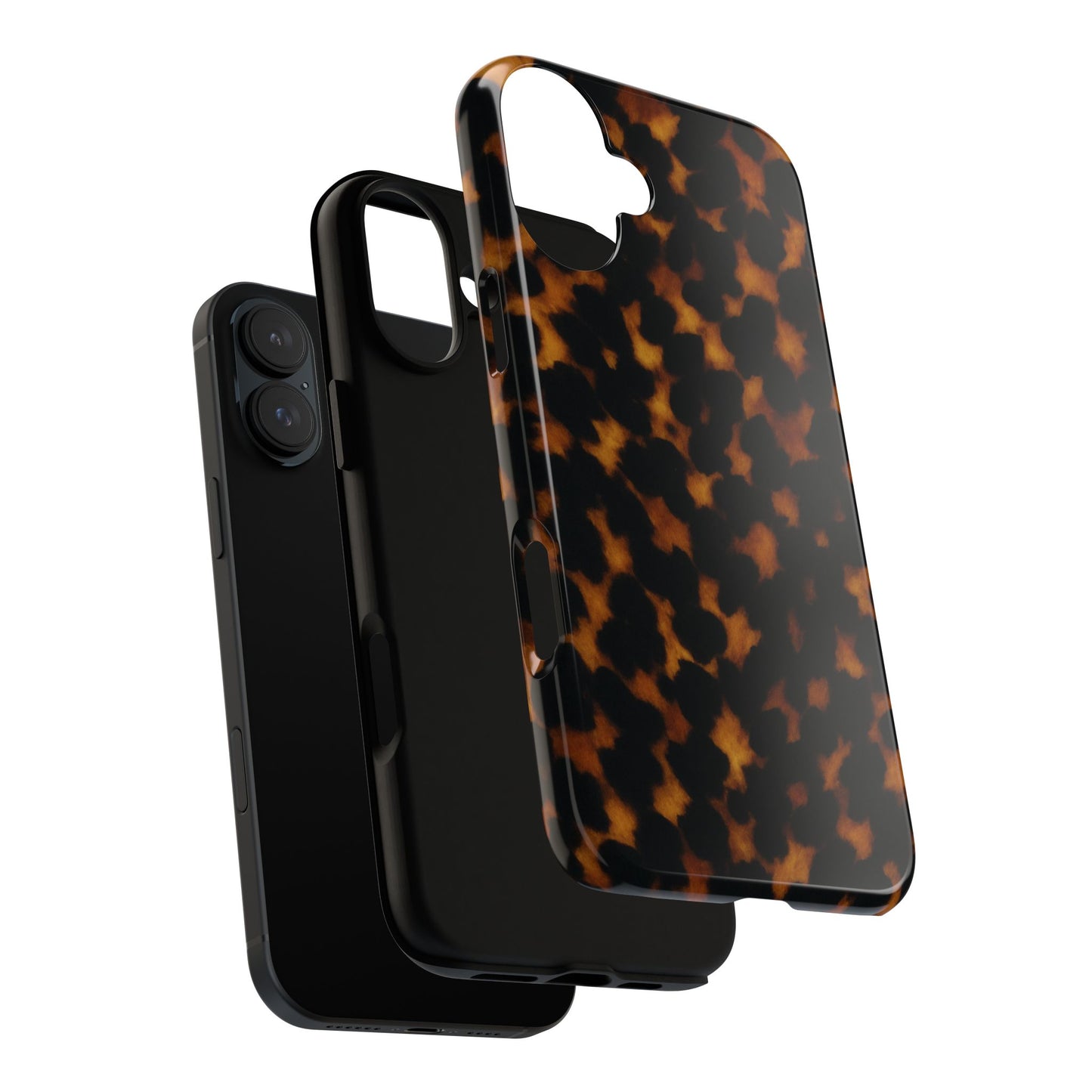 Tortoiseshell Pattern Tough Phone Case | Classic Leopard-Style Protective Cover